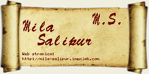 Mila Šalipur vizit kartica